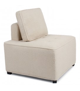 Fauteuil modulable à combiner tissu bouclette beige Finn