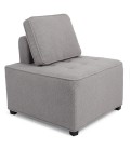 Fauteuil modulable à combiner tissu bouclette gris Finn - 