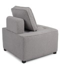 Fauteuil modulable à combiner tissu bouclette gris Finn - 