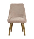 Lot de 2 fauteuils velours taupe Foxglove - 