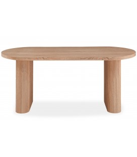 Table ovale avec pieds design style colonnes bois sonoma Francisco