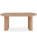 Table ovale avec pieds design style colonnes bois sonoma Francisco - 