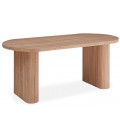 Table ovale avec pieds design style colonnes bois sonoma Francisco - 