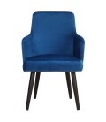 Lot de 2 fauteuils velours bleu Freesia - 