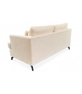 Canapé convertible express 2 places tissu bouclette beige Gabriela - 