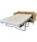 Canapé convertible express 2 places velours taupe clair Gabriela - 