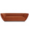 Canapé 3 places design velours terracotta Gabriele - 