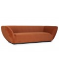 Canapé 3 places design velours terracotta Gabriele - 