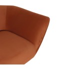 Canapé 3 places design velours terracotta Gabriele - 