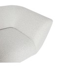 Canapé 3 places design tissu bouclette crème Gabriele - 