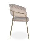 Lot de 4 chaises velours taupe Gerbera - 