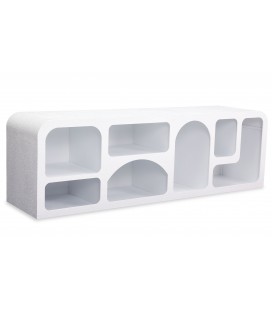 Meuble TV 160cm design cases style troglodyte blanc Giulia