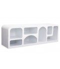 Meuble TV 160cm design cases style troglodyte blanc Giulia