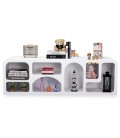 Meuble TV 160cm design cases style troglodyte blanc Giulia