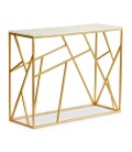 Console design marbre et métal doré Gladiolus - 