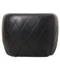 Fauteuil moderne revêtement matelassé simili noir Glasgow - 