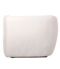 Fauteuil moderne revêtement matelassé simili blanc Glasgow - 