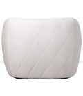 Fauteuil moderne revêtement matelassé simili blanc Glasgow - 