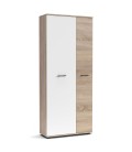 Armoire moderne gain de place l80xh190cm bois sonoma et blanc Graz - 