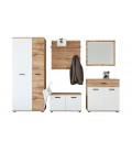 Armoire moderne gain de place l80xh190cm bois sonoma et blanc Graz - 