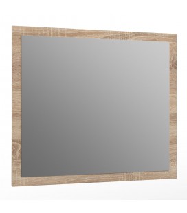 Miroir mural rectangulaire 80x70cm bois sonoma Graz