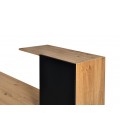 Bureau avec armoire de rangement combinée bois clair et noir Hakan - 