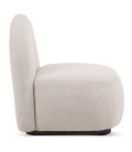 Fauteuil style cocooning tissu bouclette beige Helsinki - 