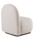 Fauteuil style cocooning tissu bouclette beige Helsinki - 