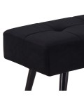 Banquette velours noir Hydrangea - 