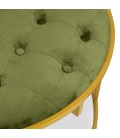 Set de 2 poufs velours kaki Indianapolis - 