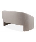 Canapé arrondi 2 places tissu bouclette beige Ingrid - 