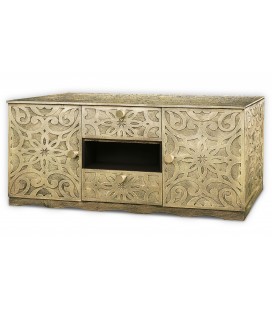 Buffet style oriental avec moulures 120cm bronze James