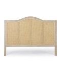 Tête de lit style naturel 160cm bois clair et cannage rotin Jessica - 