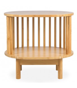 Table de chevet moderne à barreaux l46cm bambou Juan