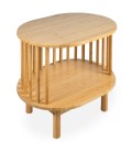 Table de chevet moderne à barreaux l46cm bambou Juan - 