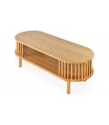 Table basse moderne à barreaux l100cm bambou Juan - 