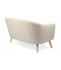 Canapé 2 places style scandinave tissu bouclette beige Lausanne - 