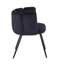 Lot de 2 chaises velours noir Lilac - 