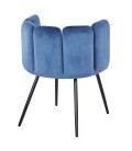 Lot de 2 chaises velours bleu Lilac - 