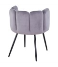 Lot de 2 chaises velours gris Lilac - 