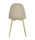 Lot de 4 chaises matelassées norway velours taupe Cochabamba - 