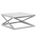 Table basse marbre blanc et pieds argenté Madrid - 