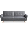 Canapé convertible clic-clac scandinave tissu gris clair Magnolia - 