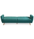 Canapé convertible clic-clac scandinave tissu bleu vert Magnolia - 