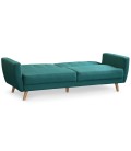 Canapé convertible clic-clac scandinave tissu bleu vert Magnolia - 