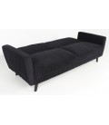 Canapé convertible clic-clac velours noir Magnolia - 