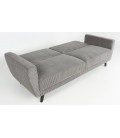 Canapé convertible clic-clac velours gris clair Magnolia - 