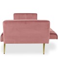 Canapé convertible clic-clac velours rose Malaga - 