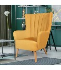 Fauteuil scandinave jaune Manchester - 