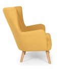 Fauteuil scandinave jaune Manchester - 